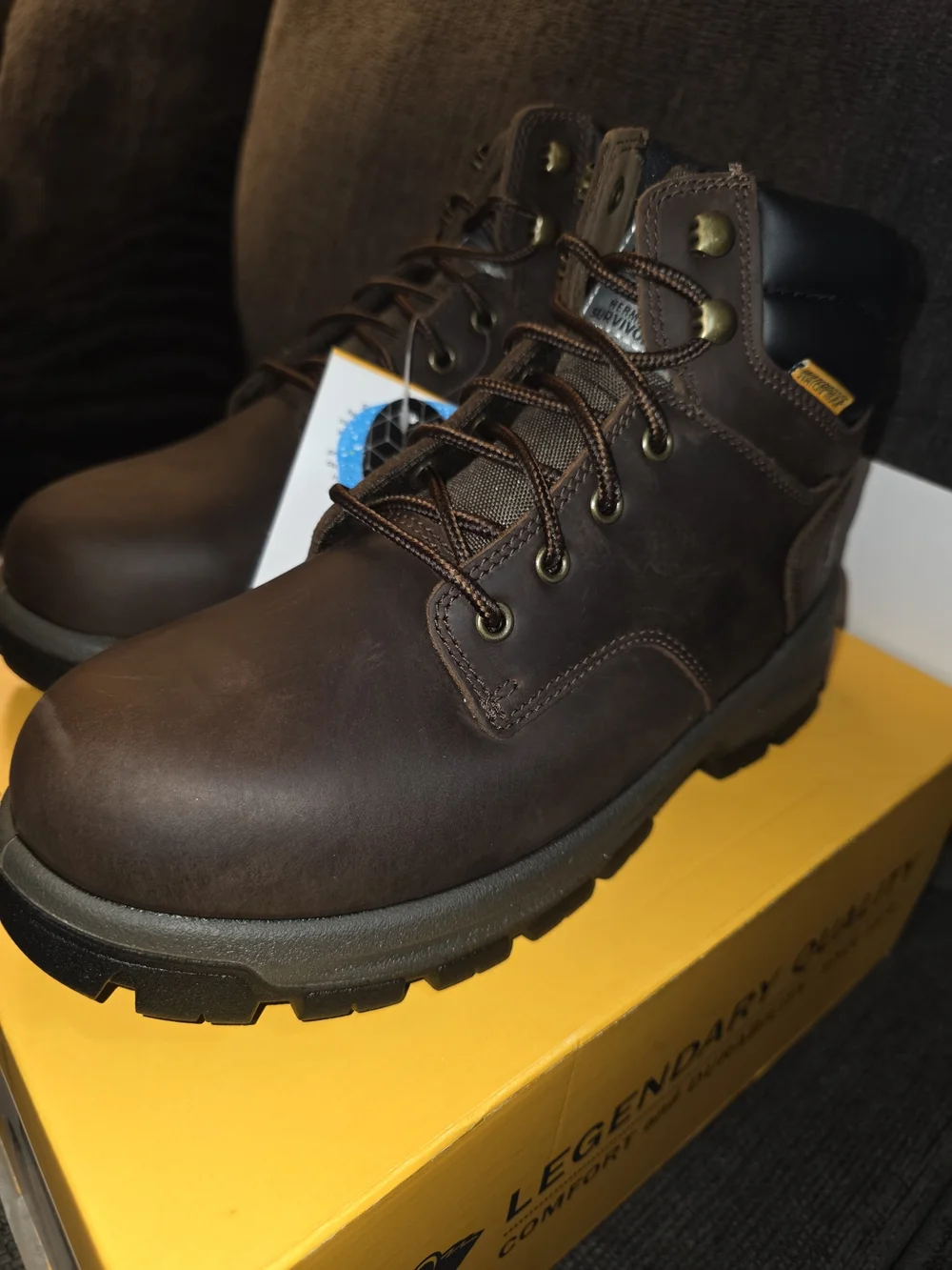Womens' Herman Servivors Brown Waterproof Steel Toe Work Boots Size 8 NWT